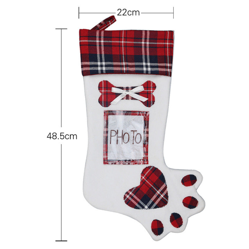 Dog Paw Christmas Stocking