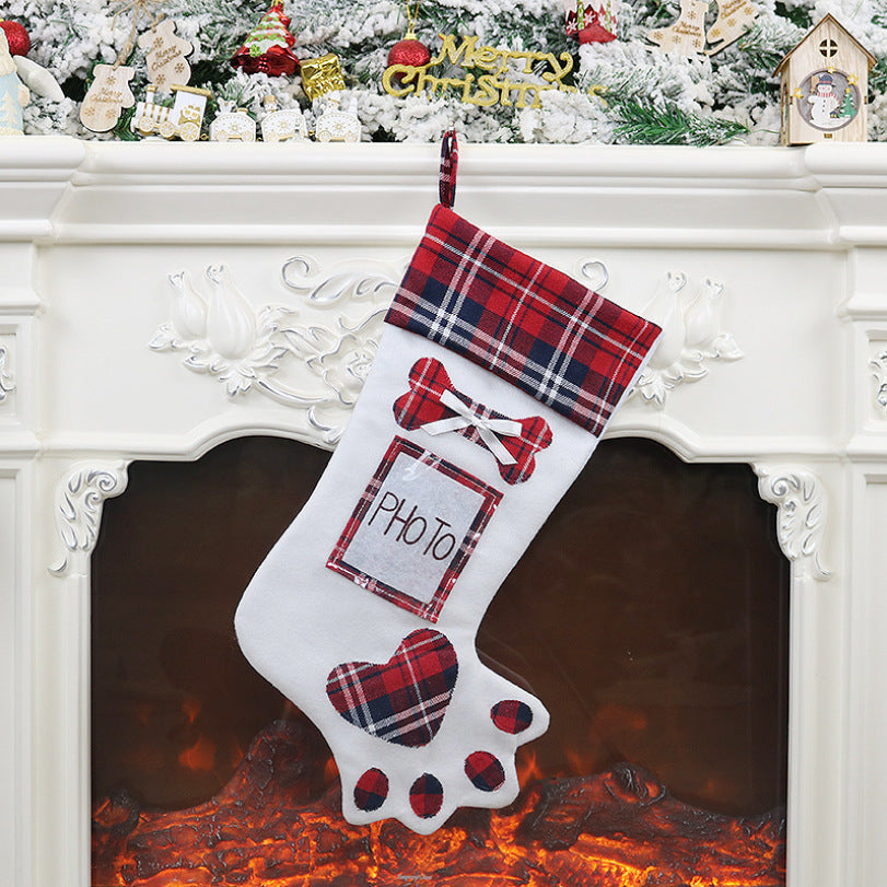 Dog Paw Christmas Stocking