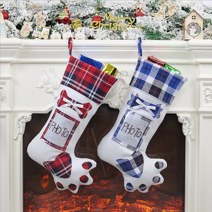 Dog Paw Christmas Stocking